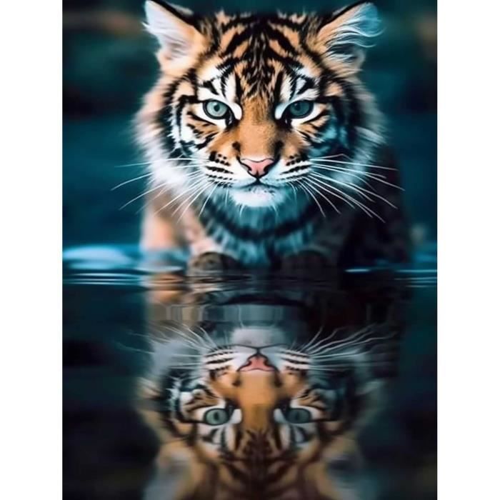 LOMSIOY 5D DIY Diamond Painting Tigre Lune Kits Broderie