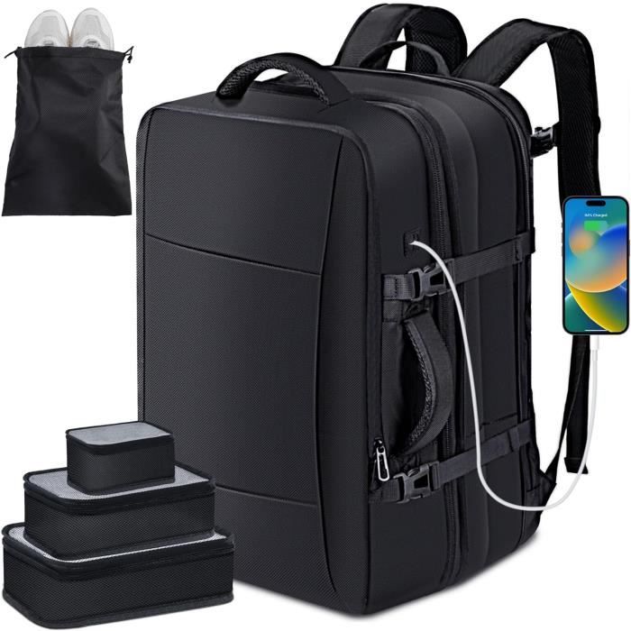 Sac A Dos Voyage Cabine Avion 30L 40L Grand Bagage A Main Antivol Pour Ordinateur Portable 17 Pouces Impermeable Pour Homme n1226