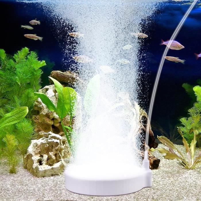 Pierre à air d'aquarium,100mm Bulleur Aquarium, Nano Diffuseur de Bulles Silencieux Pierre à Oxygène pour Aquarium avec Accessoires