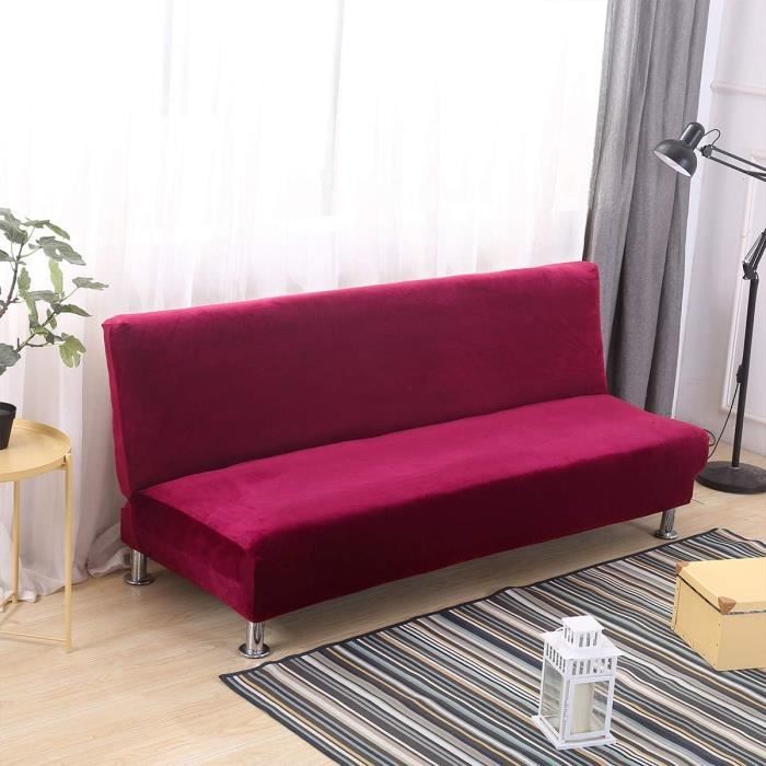 Housse De Canapé Sans Accoudoirs Pour Clic-clac 3 Places - Taille S (120-140 Cm), Tissu Extensible, Motif Edelweiss