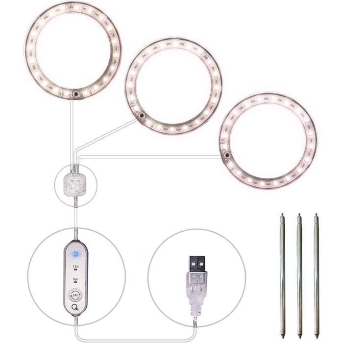 Soberto Grandes Lampes De Croissance Pour Plantes D'intérieur, 4 Têtes