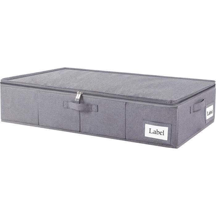 Sac De Rangement Sous Lit Iwill CREATE PRO - Beige - 70x40x18cm - Avec Fermeture 3 Côtés