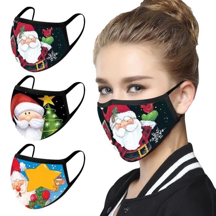 Masque De Noel 3pc Tissu Dessin Anime Adulte Coton Lavable Lsu201104343j Achat Vente Masque Anti Projections Reutilisable 2007999970251 Soldes Sur Cdiscount Des Le 20 Janvier Cdiscount