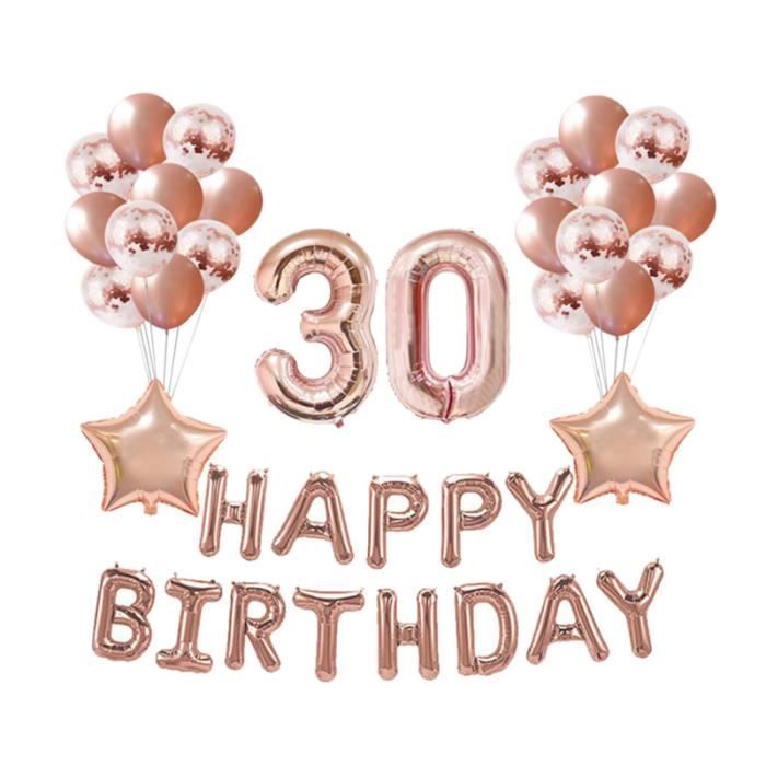 37 Pcs 30 Ans Joyeux Anniversaire Ballons Or Rose Ballons Decoratifs Set Naturel Latex En Aluminium Film Paillettes Ballons Achat Vente Ballon Decoratif Cdiscount