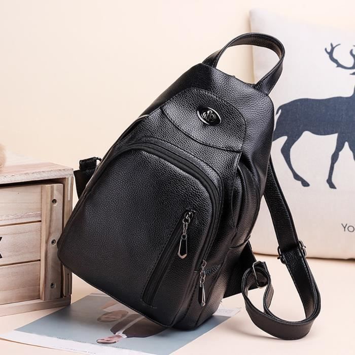 Femme multifonction Sac à dos souple antivol en cuir Personnalité Petit sac à dos sac de mode