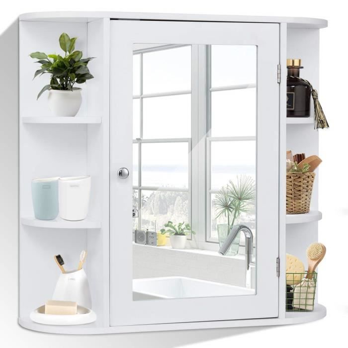 Armoire De Salle De Bain Savec Miroir Meuble Suspendue De Toilette