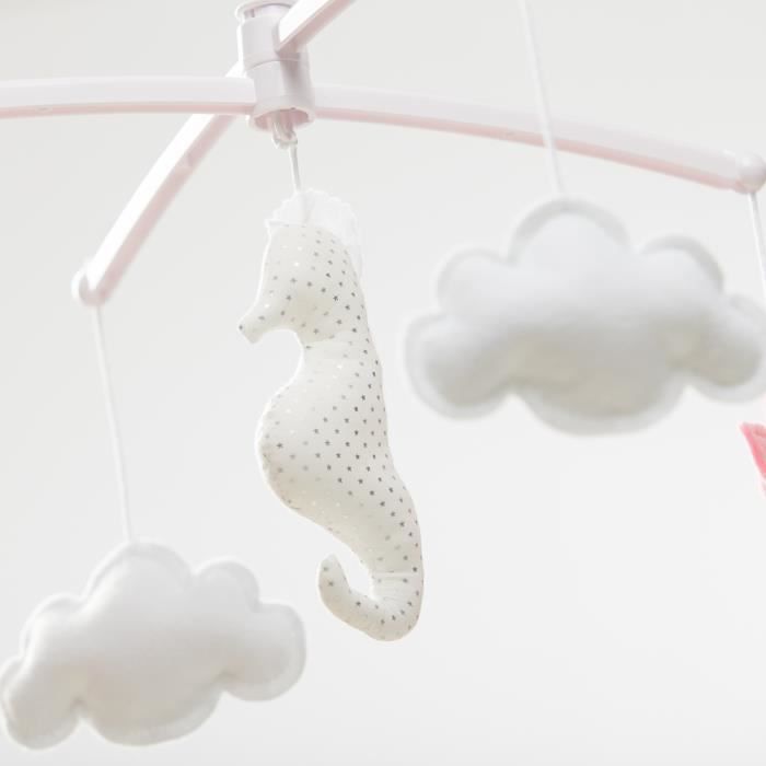 Mobile Hippocampe Blanc Melody Over The Rainbow Cdiscount Puericulture Eveil Bebe
