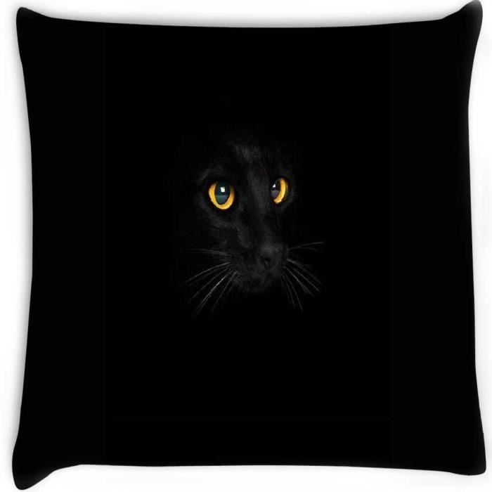 Chat Noir Yeux Jaunes Imprime Numerique Housse De Coussin 14 X 14 Pouces Achat Vente Housse De Coussin Soldes Sur Cdiscount Des Le 20 Janvier Cdiscount