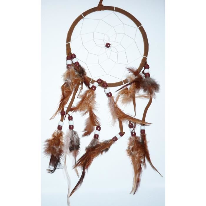 capteur de reve attrape reve 13 cm marron clair achat vente attrape reves cdiscount