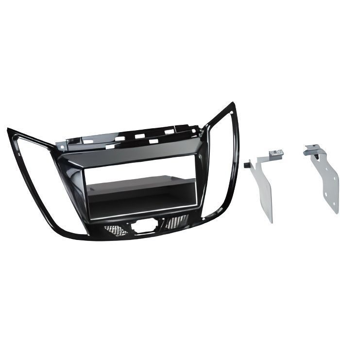 Façade autoradio - Ford - C-MAX - Noir - Double-Din - Vide Poche amovible