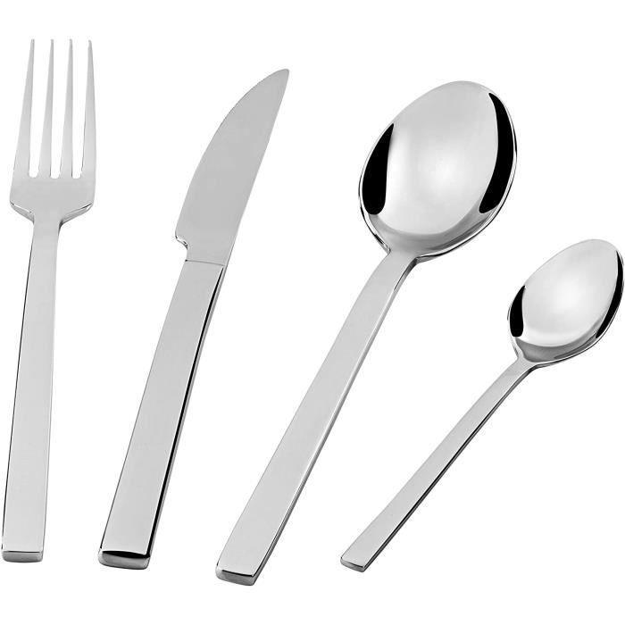 Coffret De Couverts Danyson – 24 Pièces – Modèle Marquise – Acier Inoxydable Argenté – Neuf
