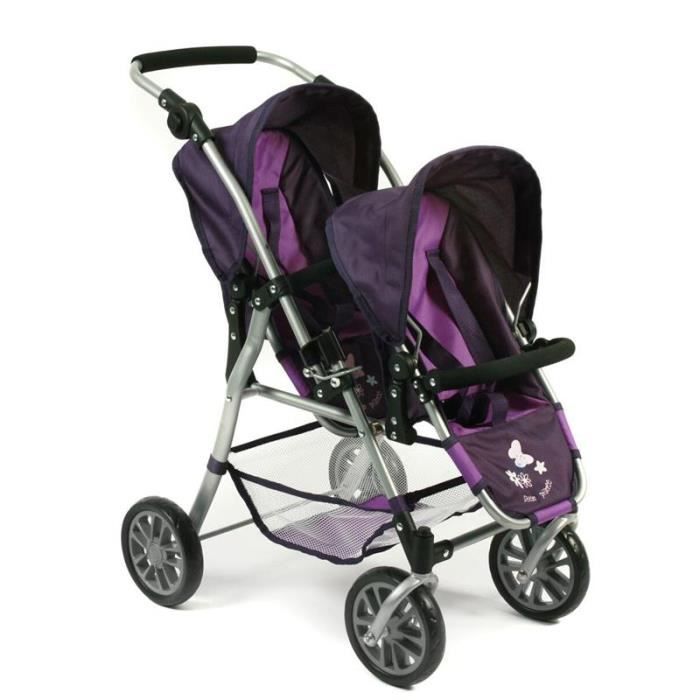 Poussette jumelle pour poupee discount