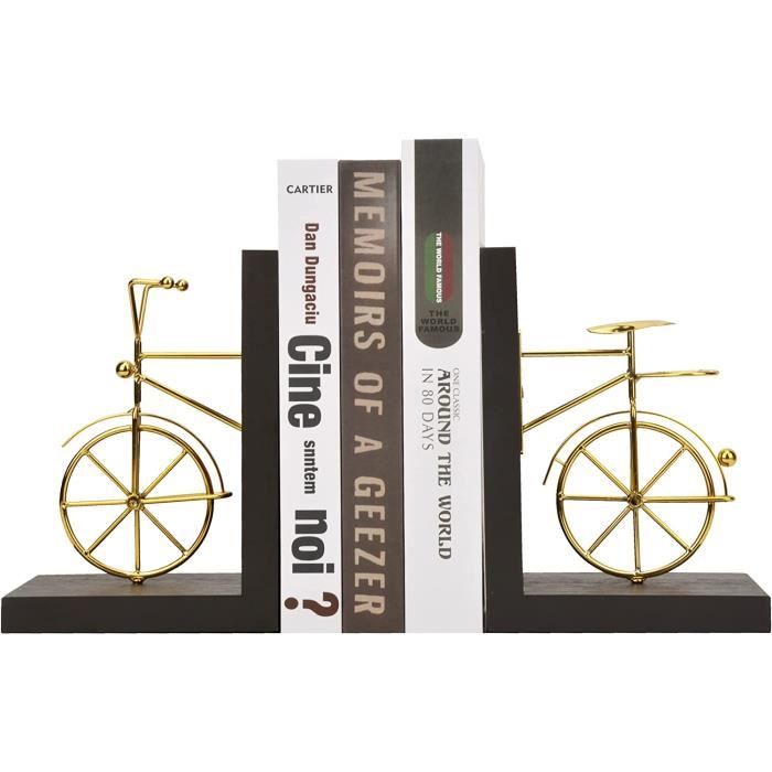 Paire De Serre-livres En Métal Robuste - Design En L Antidérapant - Pour étagère, Bureau, Bibliothèque - 5