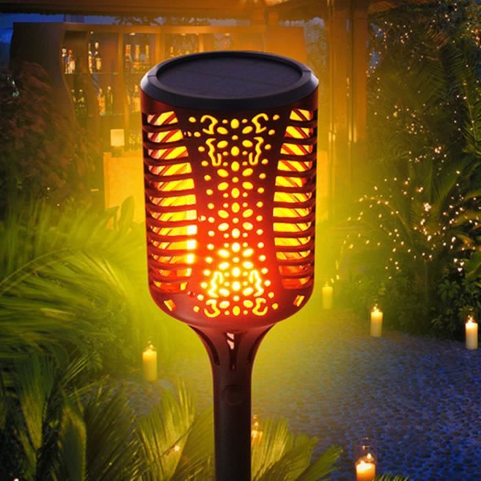 1pcs Lampe Solaire Torche Flamme Lampe Solaire Exterieur De Jardin Borne Solaire Jardin Lampe De Jardin Exterieur Sur Pied Rond Achat Vente 1pcs Lampe Solaire Torche Cdiscount