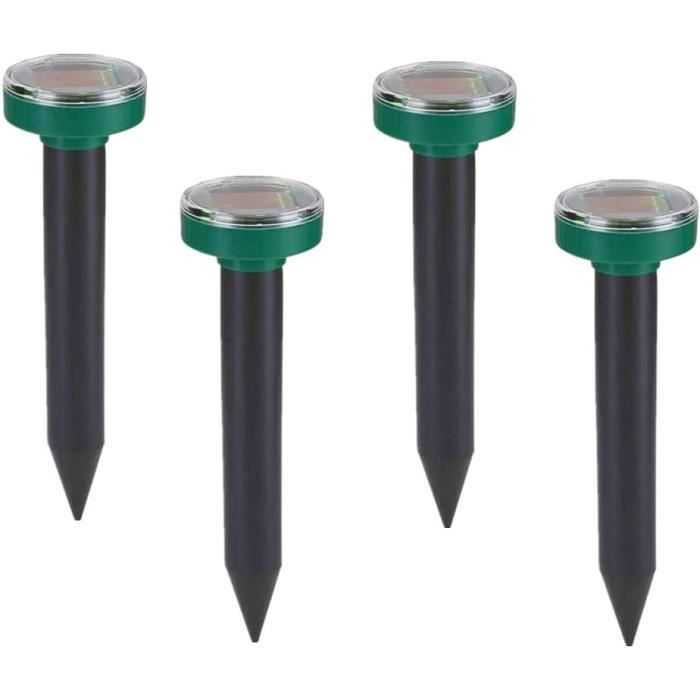 Répulsif solaire à ultrasons pour animaux - Avec moteur vibrant - Répulsif anti-taupes - Répulsif anti-parasites (Y 4) A208