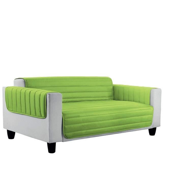 Italian Bed Linen Housse De Canape Matelasse Et Reversible En Microfibres Anti Allergenes 125 X 95 Cm Blu Notte Verde Scuro Cd E Cdiscount Jardin
