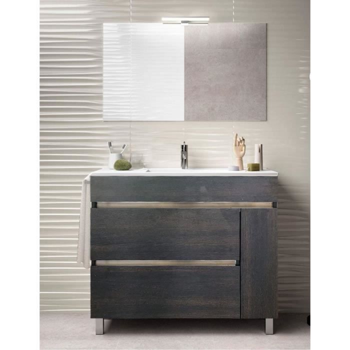 Meuble de salle de bain Héméra - Marron - 60x82x45cm - Armoire de rangement