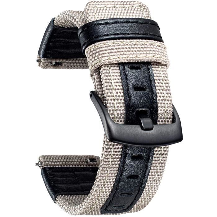 Bracelets de Montre en Toile et Cuir Bracelet Montre Bracelet