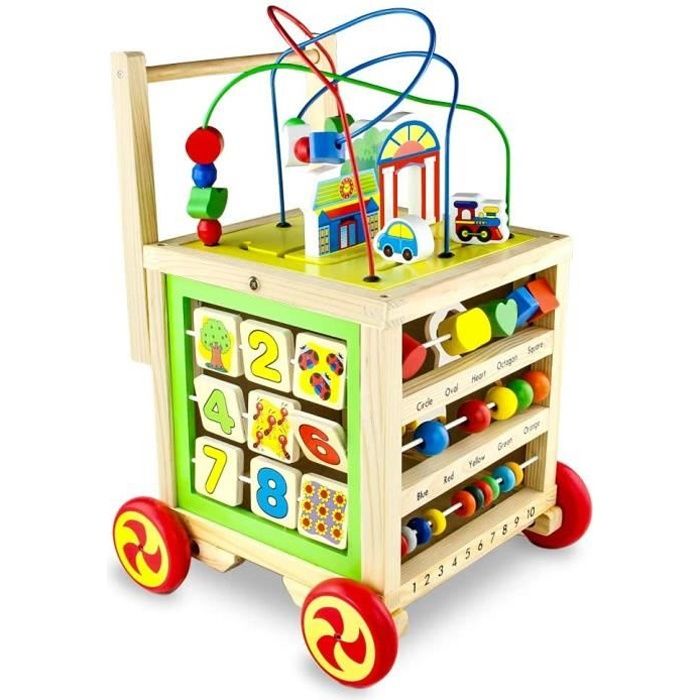 Avis / test - Trotteur Bebe Jouet Enfant Fille Garcon-Troteur Jouets en  Bois Cube d'Activité Marche Jeux Bebe 1 An Porteur Bebe Fille Chario -  AUCUNE - Prix