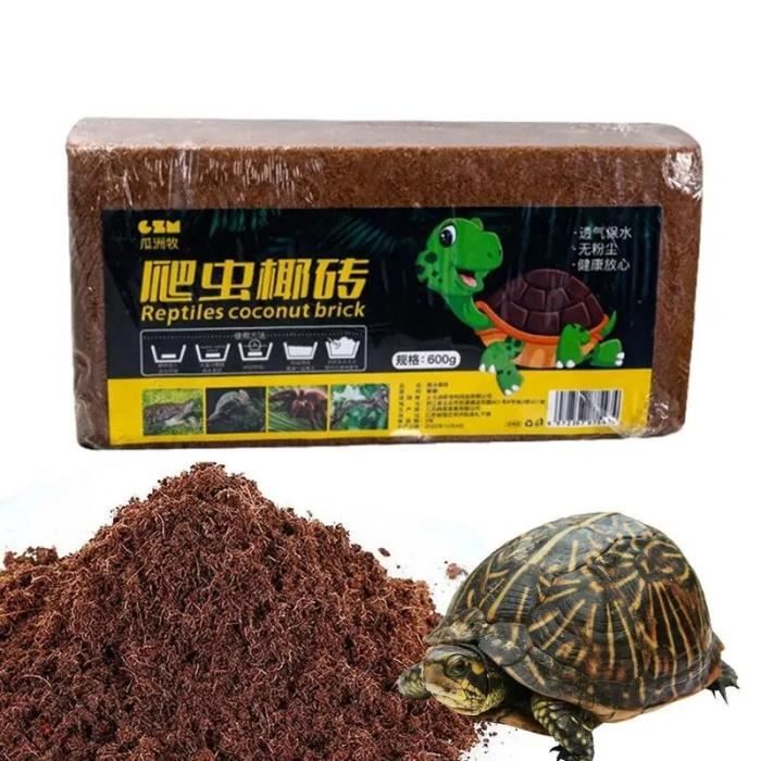 Meilleurs prix pour Coco Coir Brique de Literie en Fibre de Coco pour Reptiles Sol AMP Naturel Support Grenouilles Tortue Terrarium Fournitures A