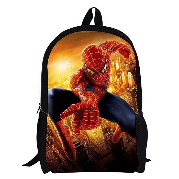 Spiderman Cartable pour Enfant Primaire Coll ge Rouge Cdiscount