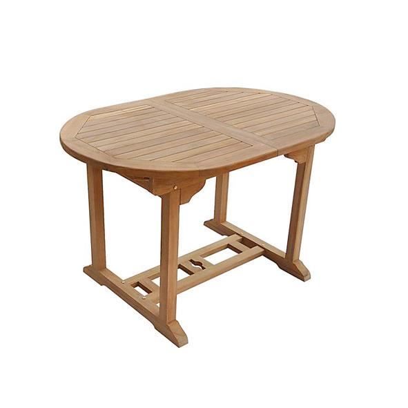 table de jardin - beneffito - salento - extensible - ovale - teck naturel
