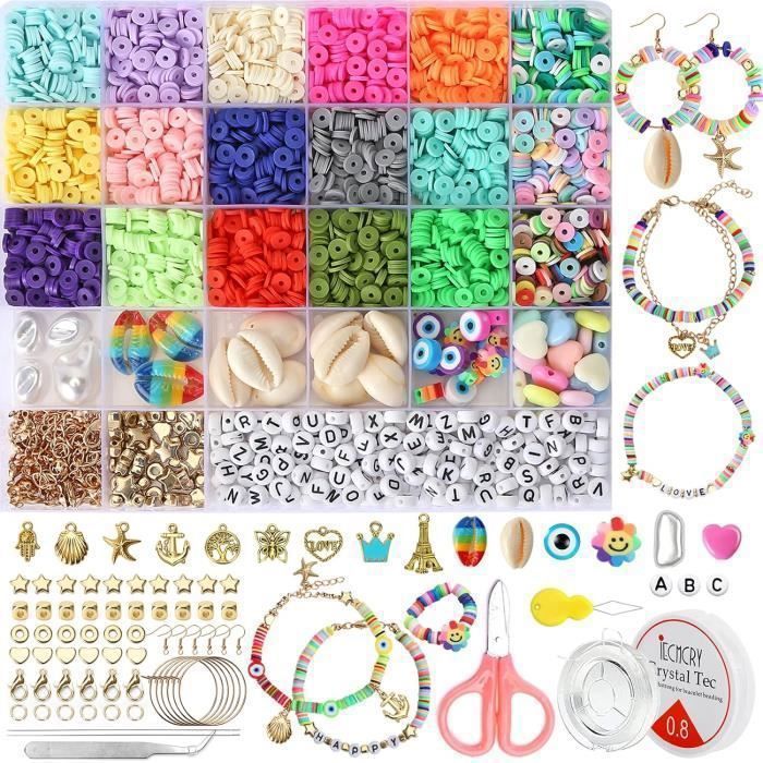 SHYISY 30/100 pièces en argile polymère strass grand trou