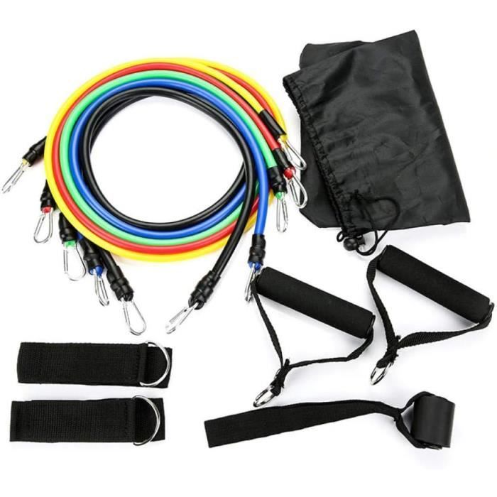 Kit 5 Pièces Élastiques Musculation CHSEROK - Bandes De Résistance Maison Combinables Pour Entraînement Complet