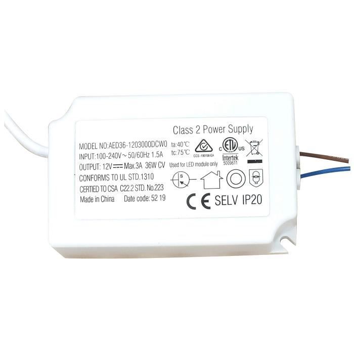 Transformateur D'alimentation (Driver) Et Télécommande Pour Plafonnier Deevin - Modèle SH-RF72-108CW