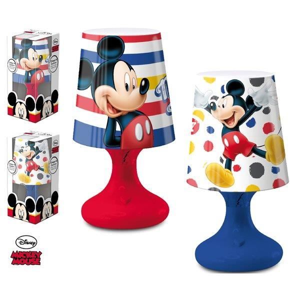 Lampe de chevet - Disney - Mickey - LED - Rouge - 18 cm