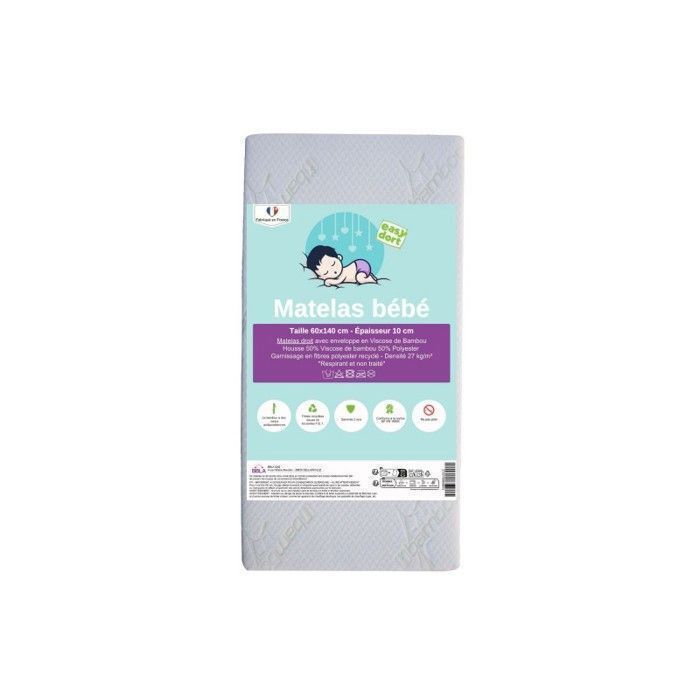 Matelas 60x140 cm berceau bébé ou lit bébé