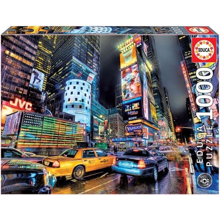 Puzzle - EDUCA - 1000 pièces - Times Square, New York - Adulte