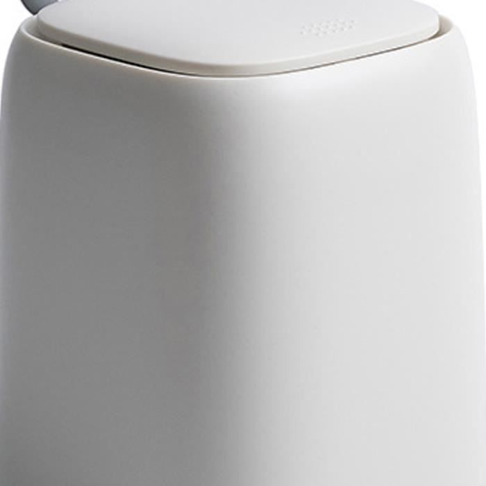 Poubelle à Pression 15 Litres - Corbeille Cuisine Avec Couvercle Étanchéité Blanche