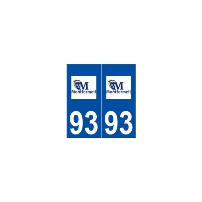 93 Montfermeil Logo Autocollant Plaque Stickers Ville Angles Arrondis Achat Vente Decoration Vehicule 93 Montfermeil Logo Autocol Cdiscount