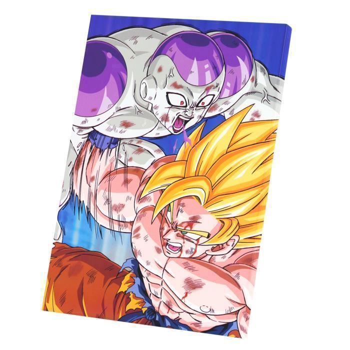 Tableau Décoratif Goku Fracasse Freezer Dragon Ball Z Manga Dbz (40 cm x 56  cm)