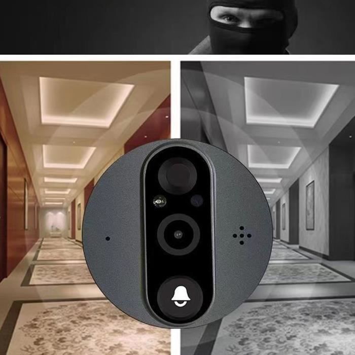 ROM Sonnette Vidéo Mini Caméra Vidéo Sonnette Multifonction 4.3 Pouces ...