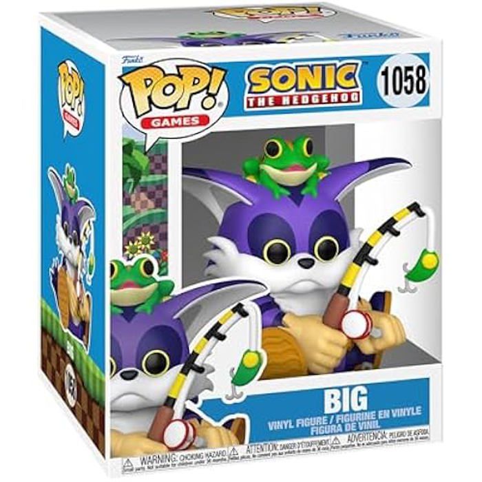 Figurine Funko Pop! Big The Cat 1524 cm Vinyle de Qualité Sonic The Hedgehog