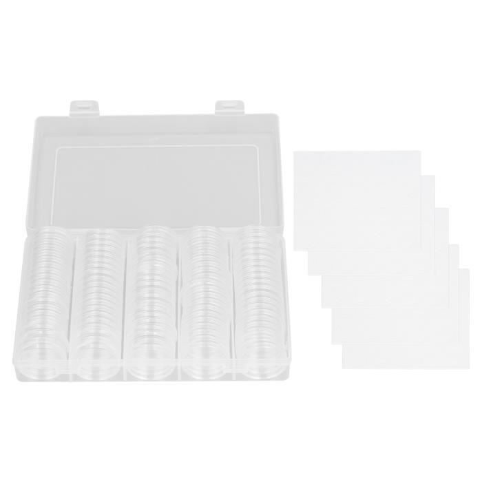 Osuter – 100 Capsules Pour Pièces – 30 Mm – Avec Joint Mousse Et Boîte De Rangement