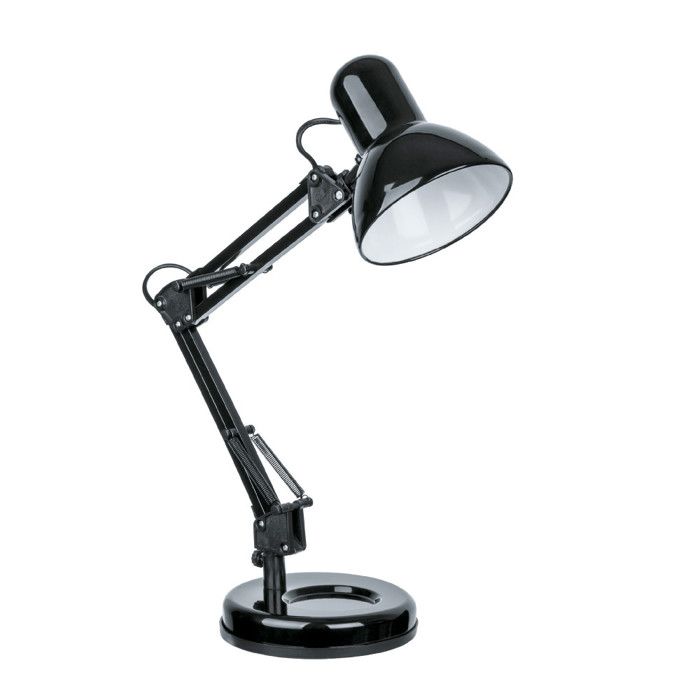 Lampe de bureau - GEFOM - Articulée - Métal - Noir - E27 40W