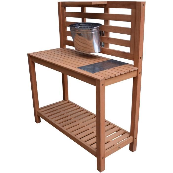 Siena Garden 748830 Etagere A Plantes De Jardin Avec Plan De Travail Zingue Blanc 76 X 37 X 89 Cm Bazis Az