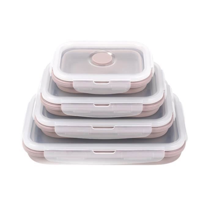 Boîtes de conservation des aliments pliables, 4 pièces, récipients de