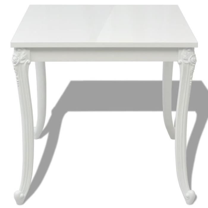 Table Salle A Manger Carre Blanche Achat Vente Pas Cher