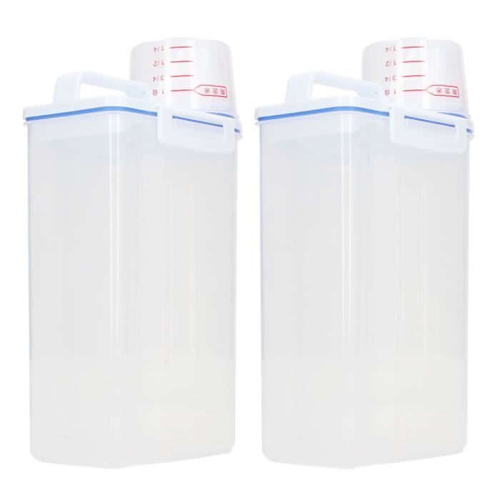 Boîte de farine de bac de stockage de riz en plastique 2KG, 15*7,9*29cm joint de cuisine épaissie en plastique étanche aux insectes étanche à l'humidité seau de riz bouteilles et bocaux de Boîte de farine de bac de stockage de riz en plastique 2KG, 15*7,9*29cm joint de cuisine épaissie en plastique étanche aux insectes étanche à l'humidité seau de riz bouteilles et bocaux de