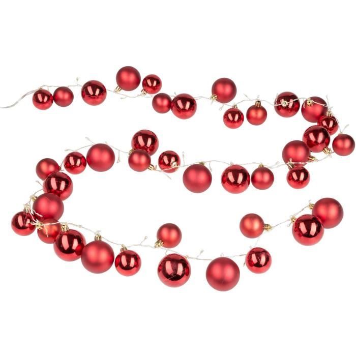 Guirlande De Noël Vintage HINCO – 15 Boules Lumineuses Clignotantes