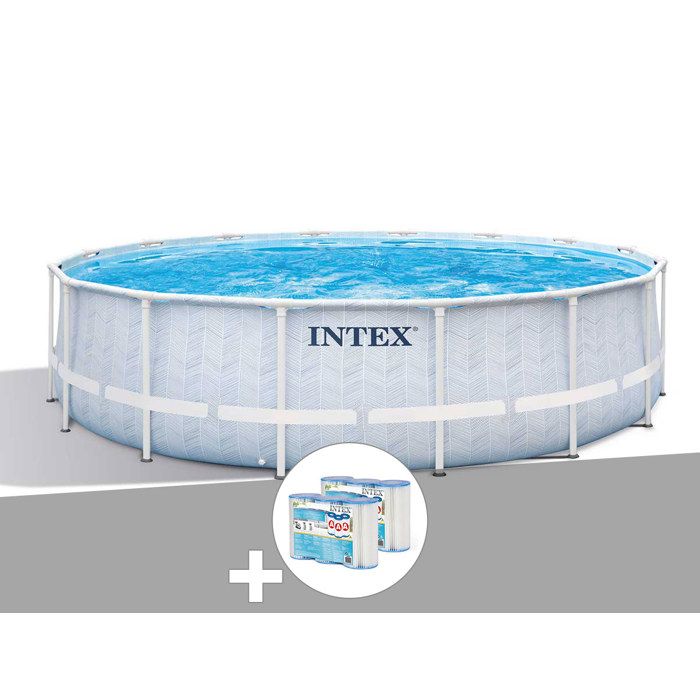 Intex Piscine Chevron frame 488x122 cm - vue 2