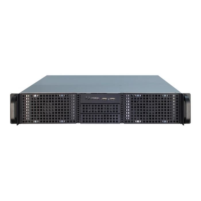 Rack-montable 2U - Inter-Tech - IPC 2U-20248 - ATX étendu - Pas dalimentation - USB
