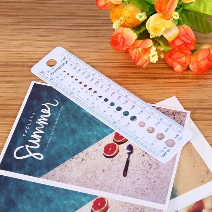 Lot De 2 Règles à Chaussettes Pour Tricot, Jauge D'aiguille à