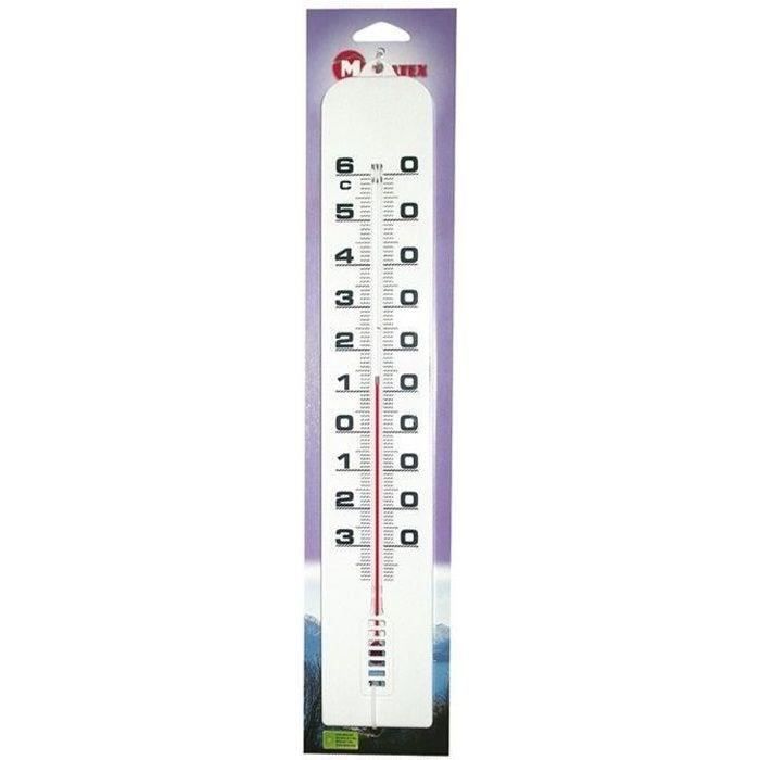 Thermomètre en plastique - 40 cm - blanc