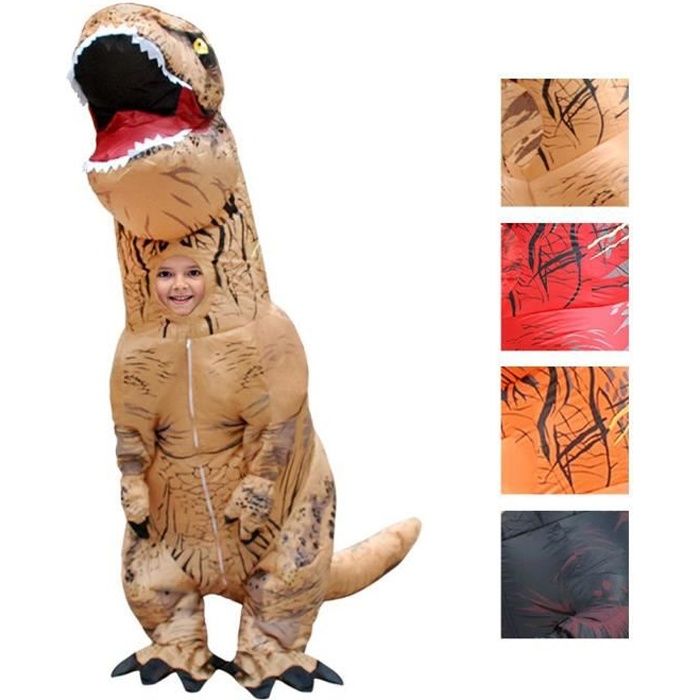 Gonflable Dinosaure Costume T Rex Déguisement Enfant Halloween Blow Up Costume 