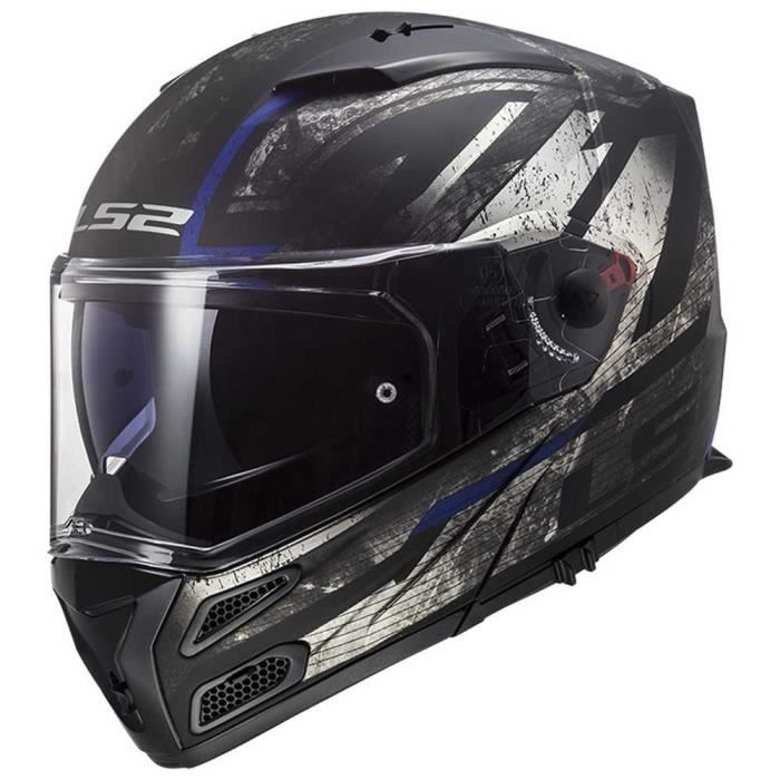 LS2 Casque moto FF324 METRO EVO MATT Noir P/J Noir M 